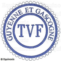 Badge / Macaron GLNF – Petite tenue provinciale – TVF – Guyenne et Gascogne – Brodé machine